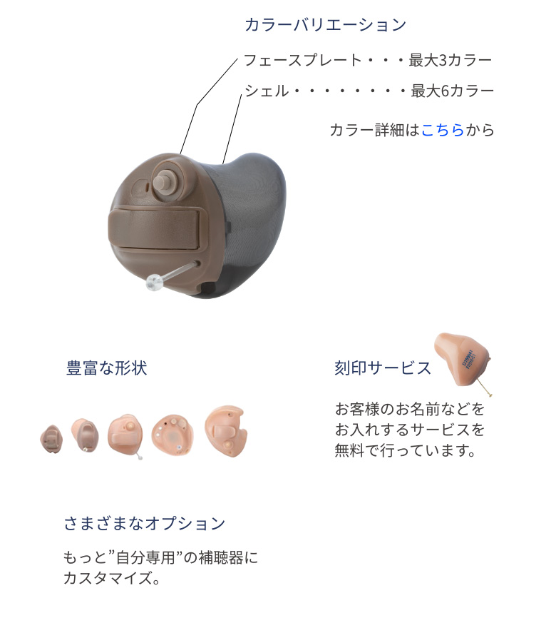 耳あな型オーダーメイド補聴器画像（PC）