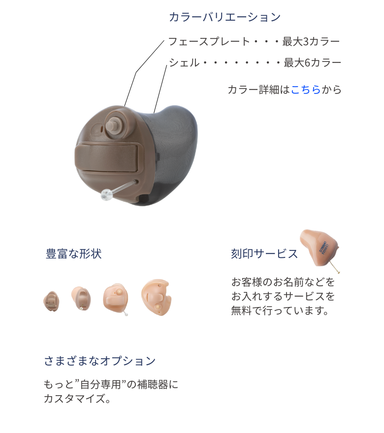 耳あな型オーダーメイド補聴器画像（PC）